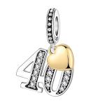 Charms 40 ROCZNICA zawieszka srebro 925 URODZINY   