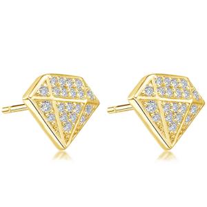 Piękne hipoalergiczne  kolczyki LŚNIĄCY KLEJNOT szlachetna stal DIAMENT