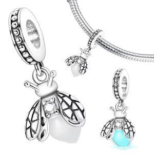 Charms ŚWIETLIK świeci w ciemności zawieszka srebro 925     