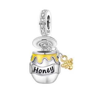 Charms SŁOICZEK MIODU zawieszka do bransoletki srebro 925    