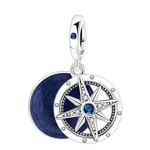  Charms KOMPAS AZYMUT z cyrkoniami srebro 925 